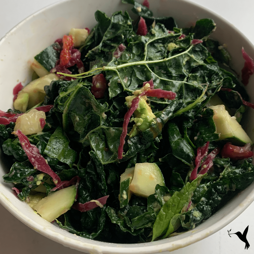 Spicy Massaged Kale Salad Raw Vegan Recipe Producers Stories