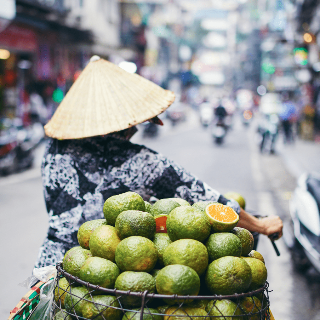 Person selling food around the world