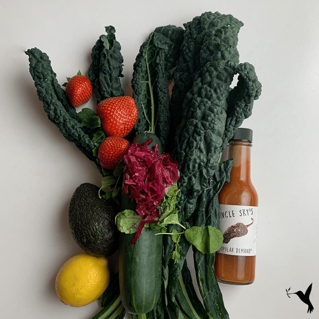 Raw Vegan Massaged Kale Salad Ingredients