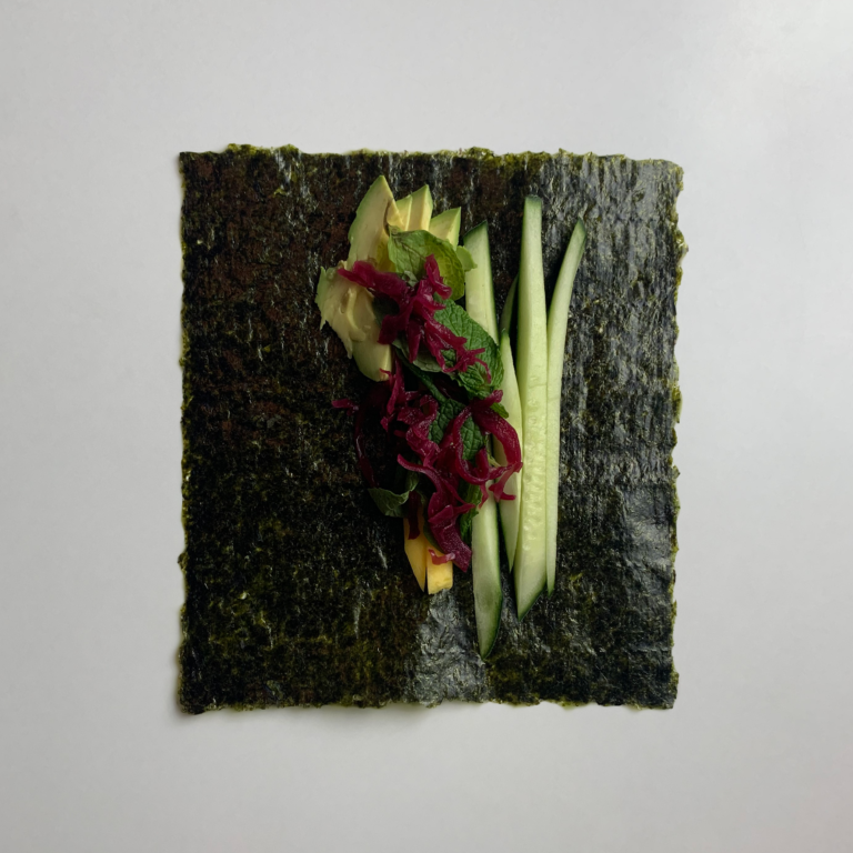 Raw vegan nori wrap ingredients